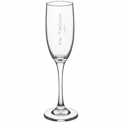 Laser Engraved Acopa 6 oz. Tall Flute Glass