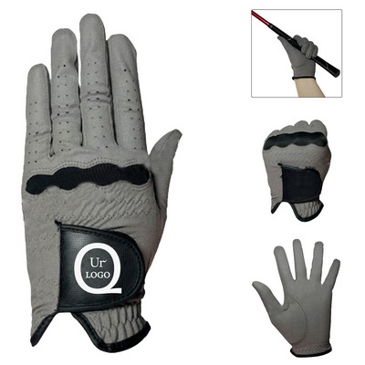 Gray Microfiber Golf Glove