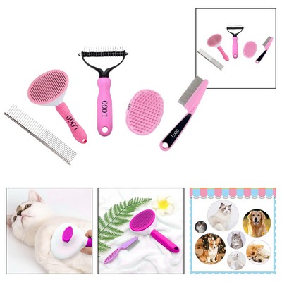 Cat Dog Grooming Brush Set