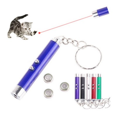Mini Cat Pointer Flashlight Keychain