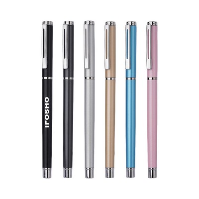 0.5mm Metal Gel Pen Precision Tip Black Ink for Smooth Writing Office and Business Use