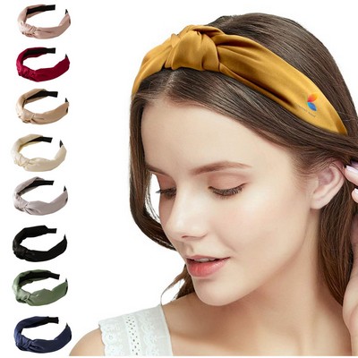 Stylish Vintage Satin Knotted Hair Hoop