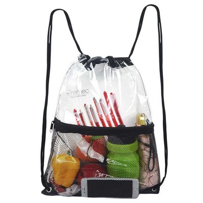 Clear PVC Drawstring Bag