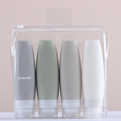 3OZ Silicone Travel Bottle Set (4 Pcs Set)