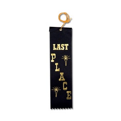 2"x8" Last Place Stock Carded Award Ribbon