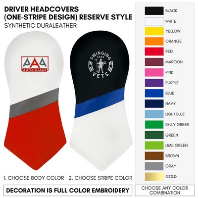 Leather Driver Golf Club Headcover Your Logo Embroidered