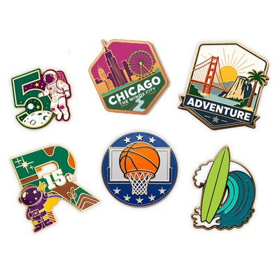 Polished Cloisonné Jewelry Hard Enamel Pin