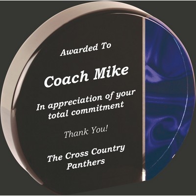 Blue Summer Heat Round Acrylic Award - 5'' High