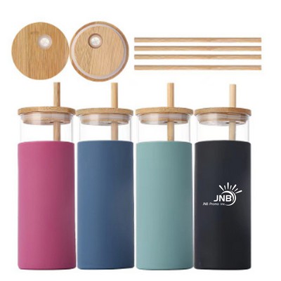 20 OZ Glass Tumbler with Lid and Straw