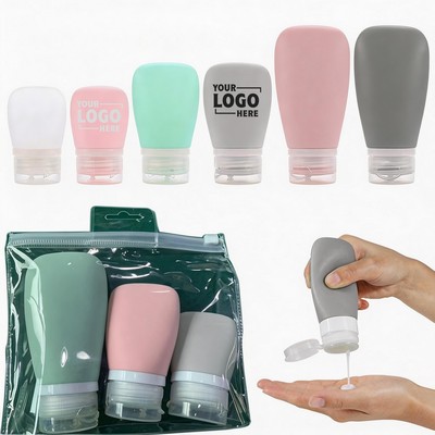 Silicone Leak Proof Travel Bottles Set with Custom Logo