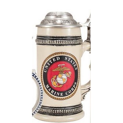 Stoneware Stein Mug w/Rounded Lid