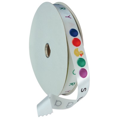 100 yd Custom Printed Multicolor Ribbon Roll (1")