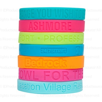 1" Rush Debossed Silicone Wristband