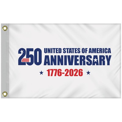 2' x 3' Single Reverse White America 250 Anniversary Flag