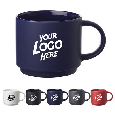 Stackable Ceramic Mugs . 14 oz