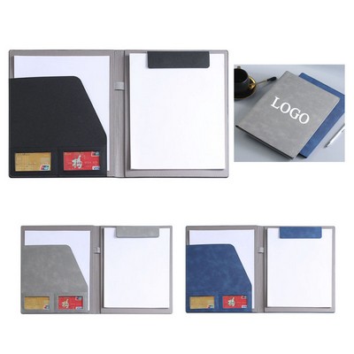 Business Contract Leather Multi-functional Magnetic A4 File Folder