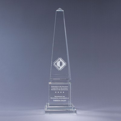 10" Athena Obelisk Crystal Award