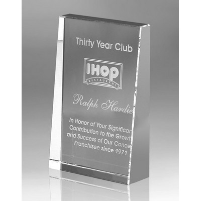 Wedge Optic Crystal Award (4"x 6")