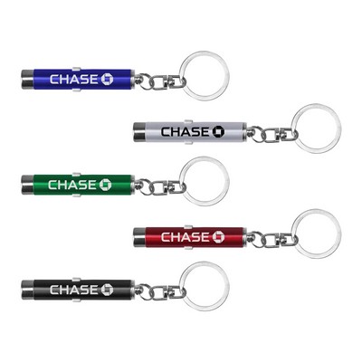 2-In-1 Laser Pointer LED Flashlight Key Chain