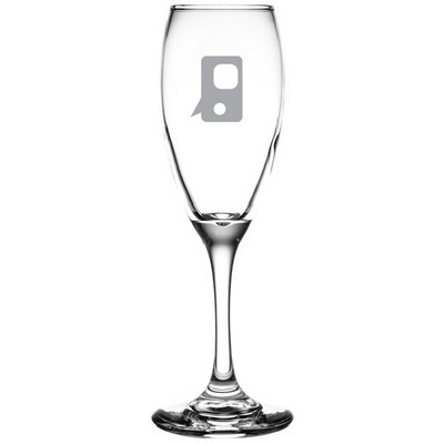 Laser Engraved Libbey® 3996 Teardrop 5.75 oz. Flute Glass
