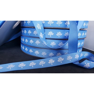 Woven Edge Grosgrain Double Faced Ribbon w/Hot Stamp (3/8" x 100 Yard Roll)