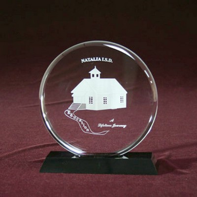 Circle Award w/Black Base (7")