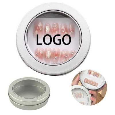 Round Tin Gift Box With Window