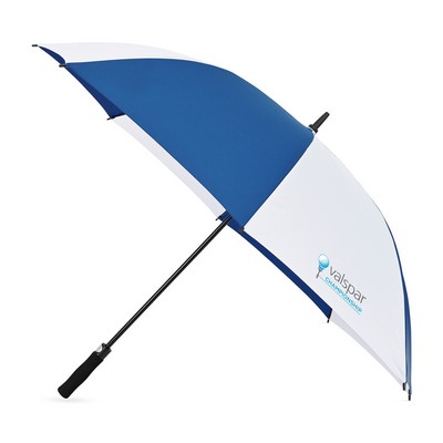 Elements 60" Recycled rPET Auto Open Golf Umbrella - Royal-White