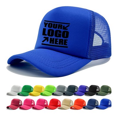 Premium Heathered Poly & Soft Mesh Fabric 6-Panel Structured Cap With Stretch Fit Closure