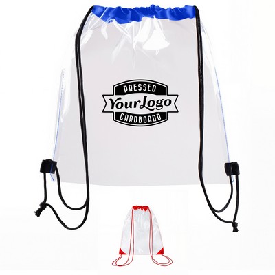Clear Vinyl Drawstring Backpack