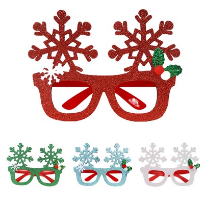Christmas Decorative Snowflake Eye Glasses
