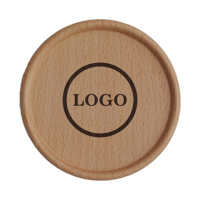 Round Wooden Coaster