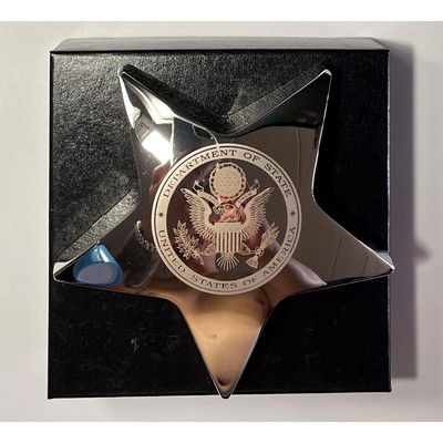 Chrome Star Metal Paperweight