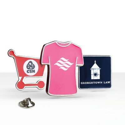 Custom Shape Lapel Pin (1")