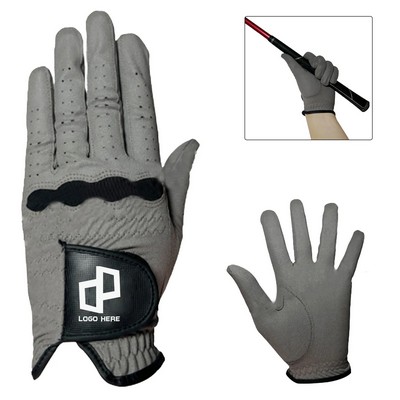 Gray Microfiber Golf Glove