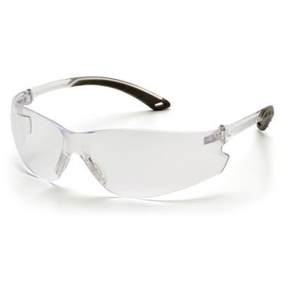 Itek Safety Glasses, Clear Frame with Clear H2X Anti-Fog Lens