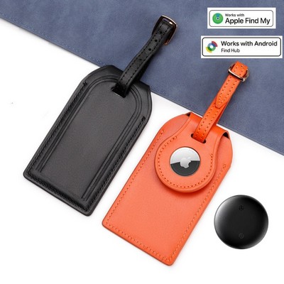 Leather Luggage Tag + Smart Tracker - Android/Apple