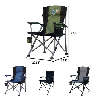 Portable Camp Seat with Drink Pocket and Carry Bag