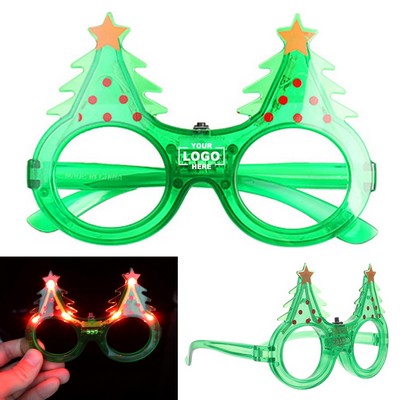 Christmas Tree Light Up Flashing Glasses