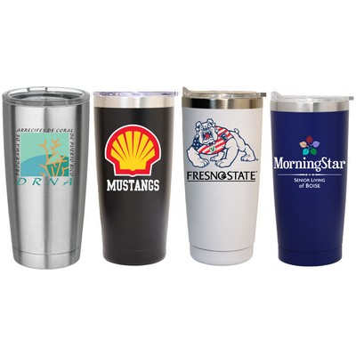 22 Oz. Stainless Steel Vacuum Insulated Mug w/Transparent Lid