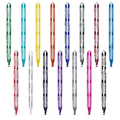 IMPORT Rush 1/2" Polyester Lanyard with Sewn Silver Metal Split-Ring