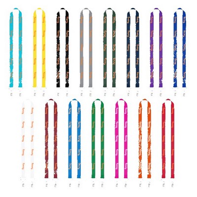 IMPORT Rush 3/4" Polyester 2-Ended Lanyard with Dual Sewn Silver Metal Split-Ring