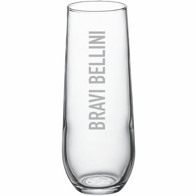 Laser Engraved Libbey® 228 8.5 oz. Stemless Flute Glass