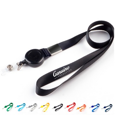 Polyester Lanyard with Retractable Badge Reel
