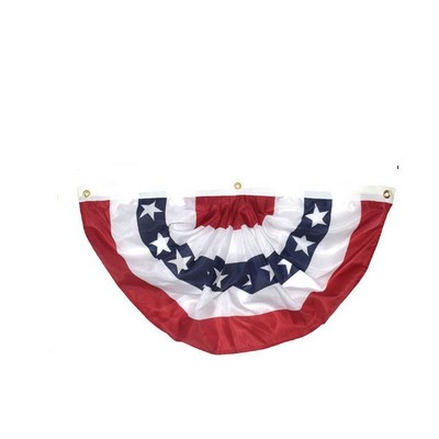 U.S. 250th Anniversary Half-Fan Bunting 45x90cm Pleated Commemorative Flag for Porch & Events