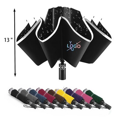 Versatile Windproof Compact Reversible Umbrellas