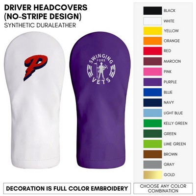 Leather Driver Golf Club Headcover Your Logo Embroidered