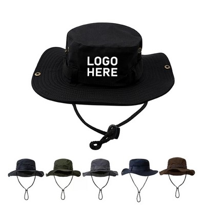 Customizable Wide-Brimmed Fisherman Cap