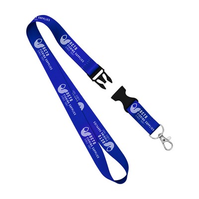 Custom 3/4" Polyester Lanyards w/ Detachable Buckle Release