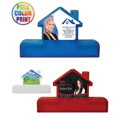 Union Printed - House Shaped Bag Clip with Full Color Dome Print